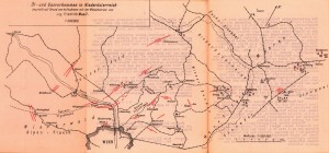 Karte des Wünschelrutengängers Friedrich Musil aus den 1920er Jahren. Quelle: Archiv Rohstoff Geschichte, GBA-Archiv.
